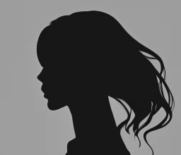 silhouette of a girl