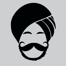 silhouette of a turban wearing Sikh man